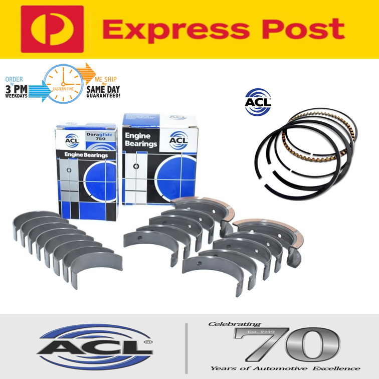 ACL Con Rod/Big End Main Bearings Piston Rings for Ford Ranger PX P4AT 2.2 TD