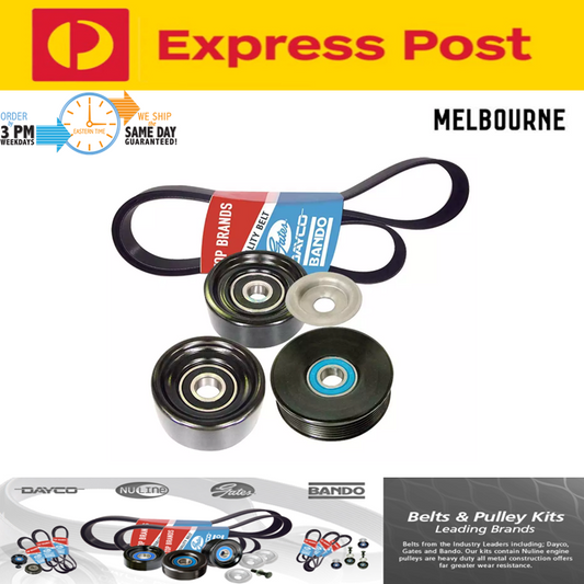 Belt & Pulley Kit for Holden Commodore 3.8L VS EcoTec V6 N/Aspirated 95-96