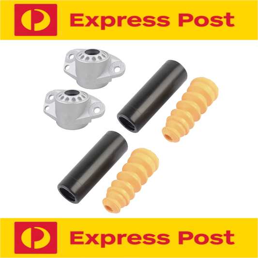 2 Rear Shock Absorber Bump Stop Dust Cover & Top Mounts Kit for Audi A3 VW Skoda