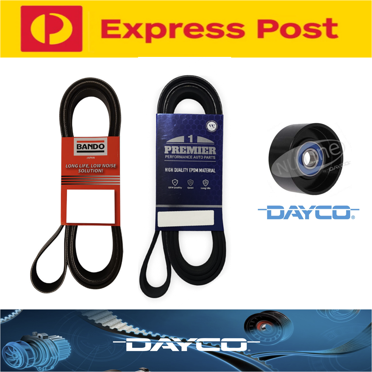 AC & Alternator Belt & Pulley Kit for Holden Colorado RC Rodeo RA 3.0L 2007-2012