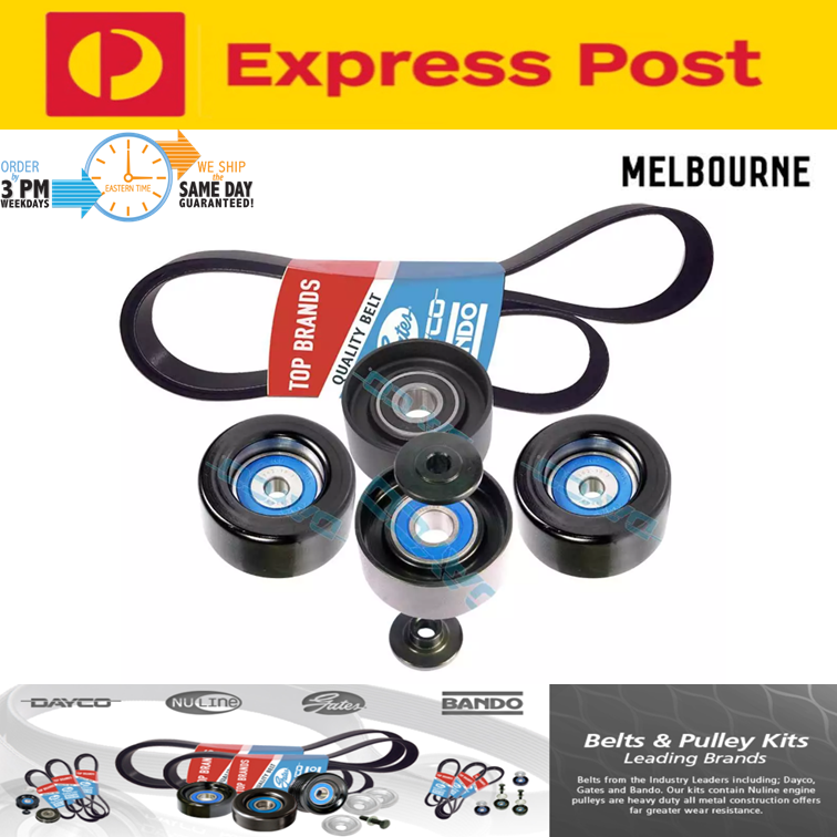 Belt & Pulley Kit for Toyota Hilux 4.0L V6 1GR-FE GGN15/25 Petrol 2005-2015