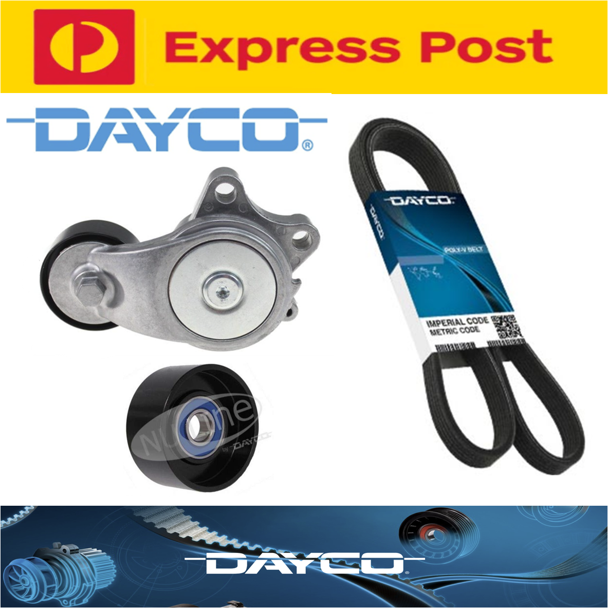DAYCO Belt & Tensioner & Pulley Kit for Jeep Grand Cherokee WK2 3.0L 2011-ON