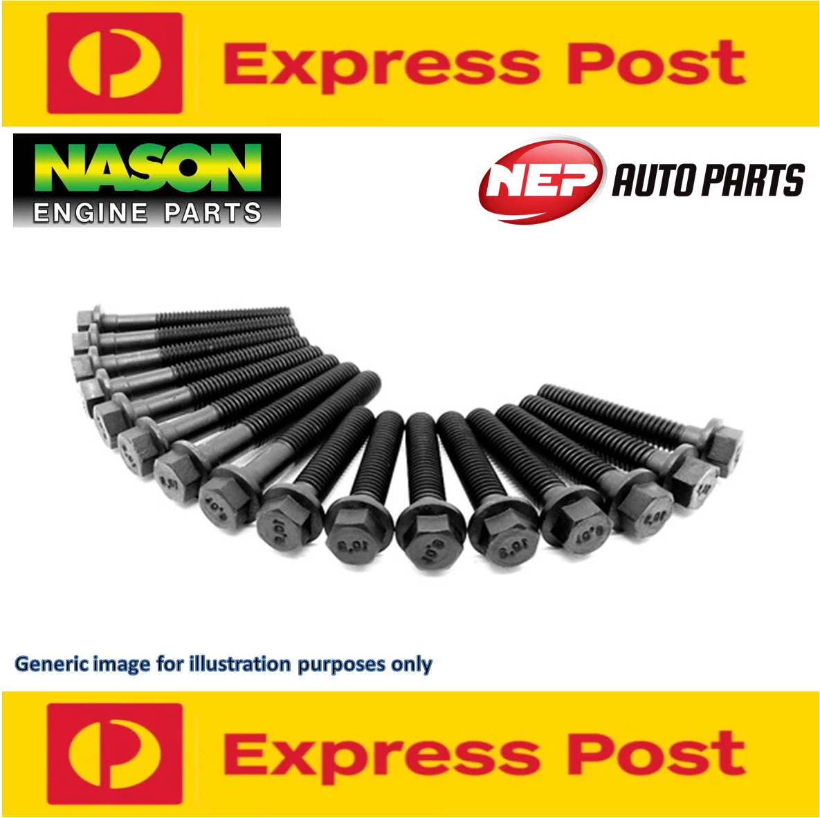 Nason Head bolt set fits Toyota 1VD-FTV Landcruiser VDJ200R VDJ76 VDJ78 VDJ79
