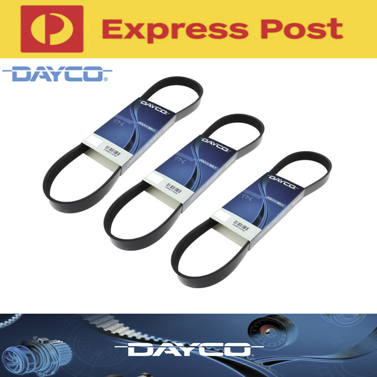 DAYCO Fan Belt Kit for Toyota Prado VZJ95R 07/96-02/03 3.4 5VZ-FE 5VZFE 3.4L
