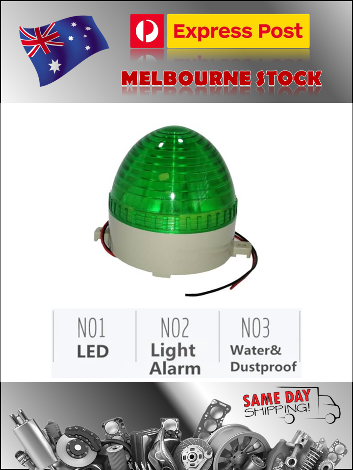 Strobe Light 240V Green Emergency Warning 75mm-80mm 70fpm Hard Wired SYF75D IP44