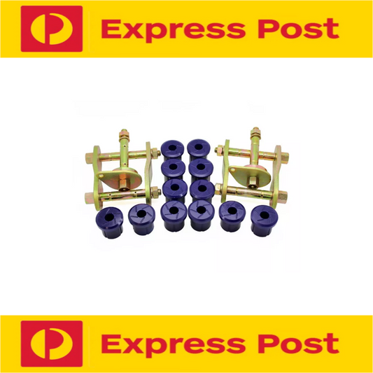 SUPERPRO REAR GREASEABLE SHACKLE & BUSH KIT FOR TOYOTA LANDCRUISER VDJ78 VDJ79