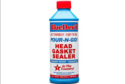 Blue Devil Pour N Go Head Gasket Sealer 16Oz Seal Heater Cores Freeze Plugs 0.5L