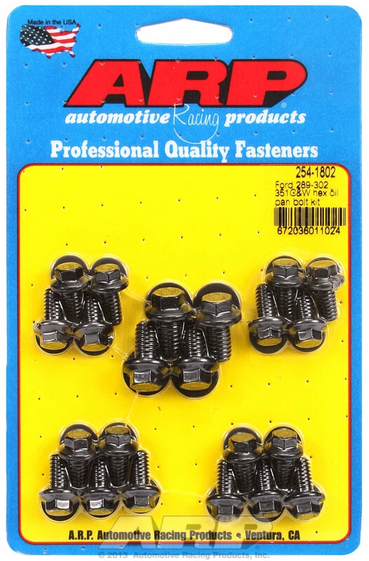 ARP Oil Pan Bolt Kit Hex Head for Ford 289 302 351 Windsor 302 351 Cleveland V8