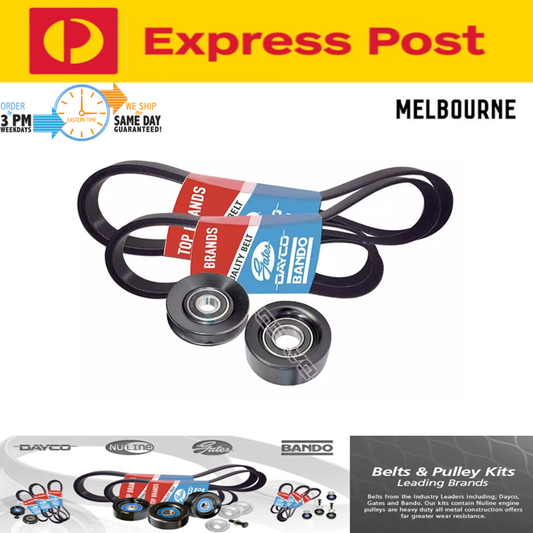 Belt & Pulley Kit for Isuzu D-Max DMax TF 2012-20 3.0L Turbo Diesel 4JJ1-TCX