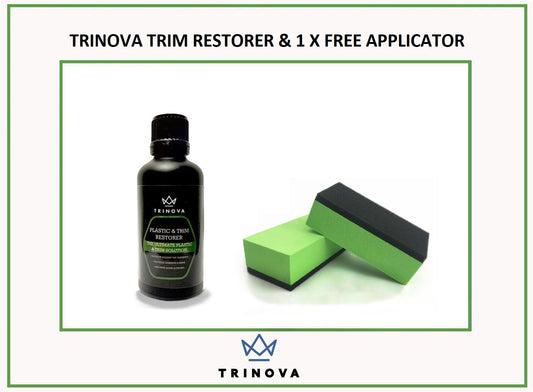 Trinova Plastic Trim Restorer 50ml For Cars Automotive Vinyl Bumper Rubber