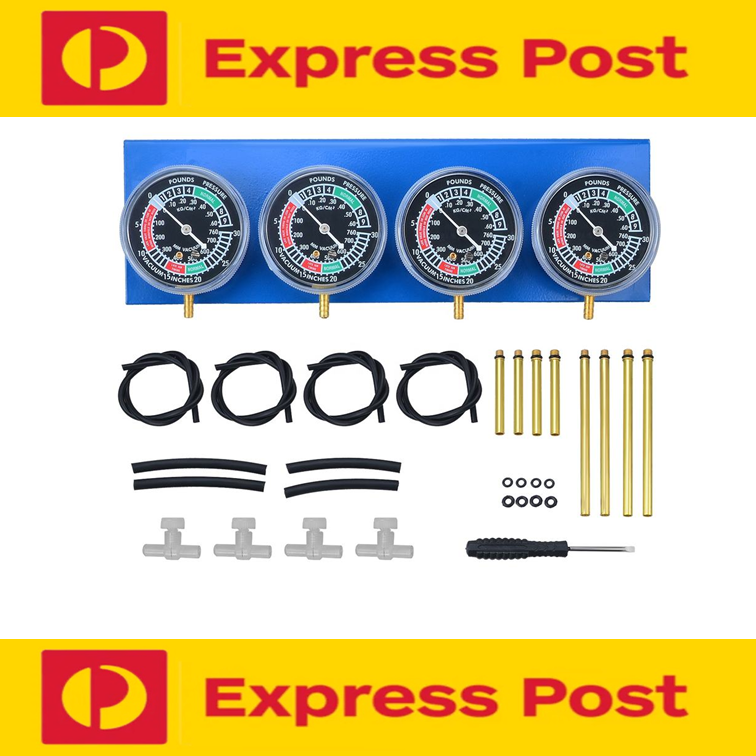 Motorcycle Carburetor Carb Vacuum 4 Gauge Balancer Synchronizer Diagnostic Kit
