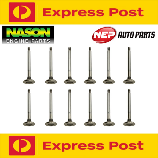 12 x Nason Exhaust Valves fits Holden 6VD1 Frontera UES Rodeo R7 R9