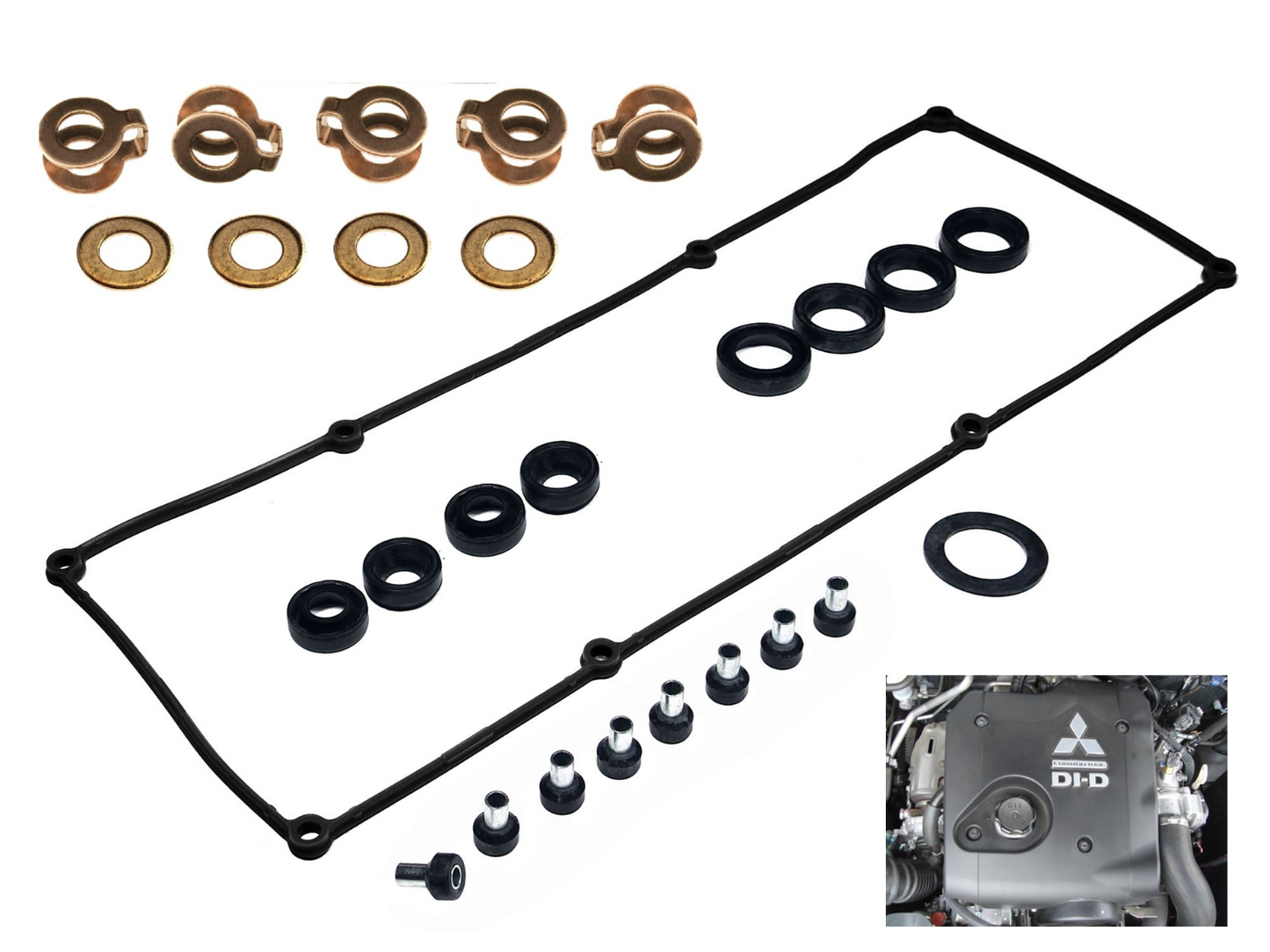 Rocker Valve Cover Gasket Kit for Pajero NM NP NS NT NW NX 4M41T 3.2L 02~17
