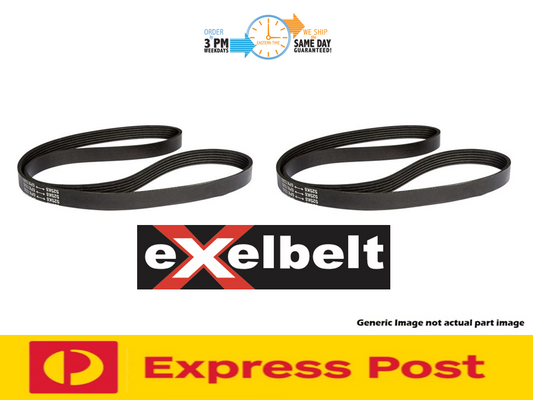 Fan Belt Kit (2) for Holden RC Colorado 3.0 T Diesel 4JJ1-TC 07/08-05/12 3.0L