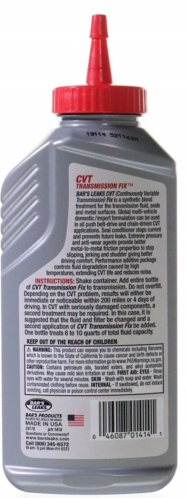 Bar’s Leaks CVT Transmission Leak Fix Stop Leak Seal Sealant