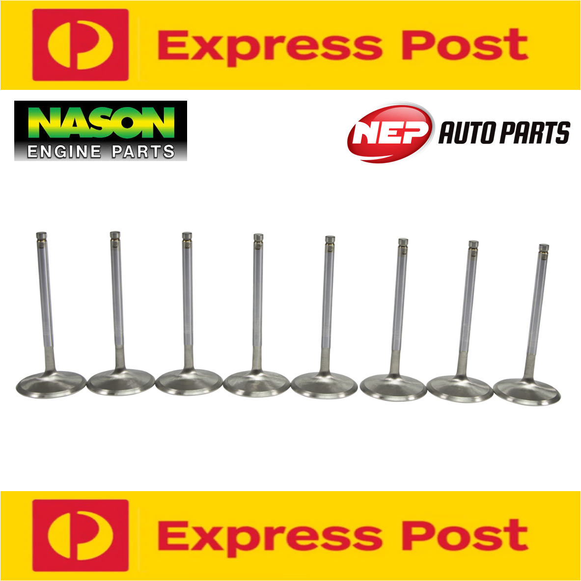 8 x Nason Exhaust Valves fits Holden 308 Red Commodore VB Hg HG Kingswood HG HJ