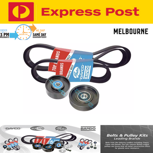 Belt & Pulley Kit for Nissan Navara D40 2.5L YD25 / Spain 2005-15 - Thai 2008-15