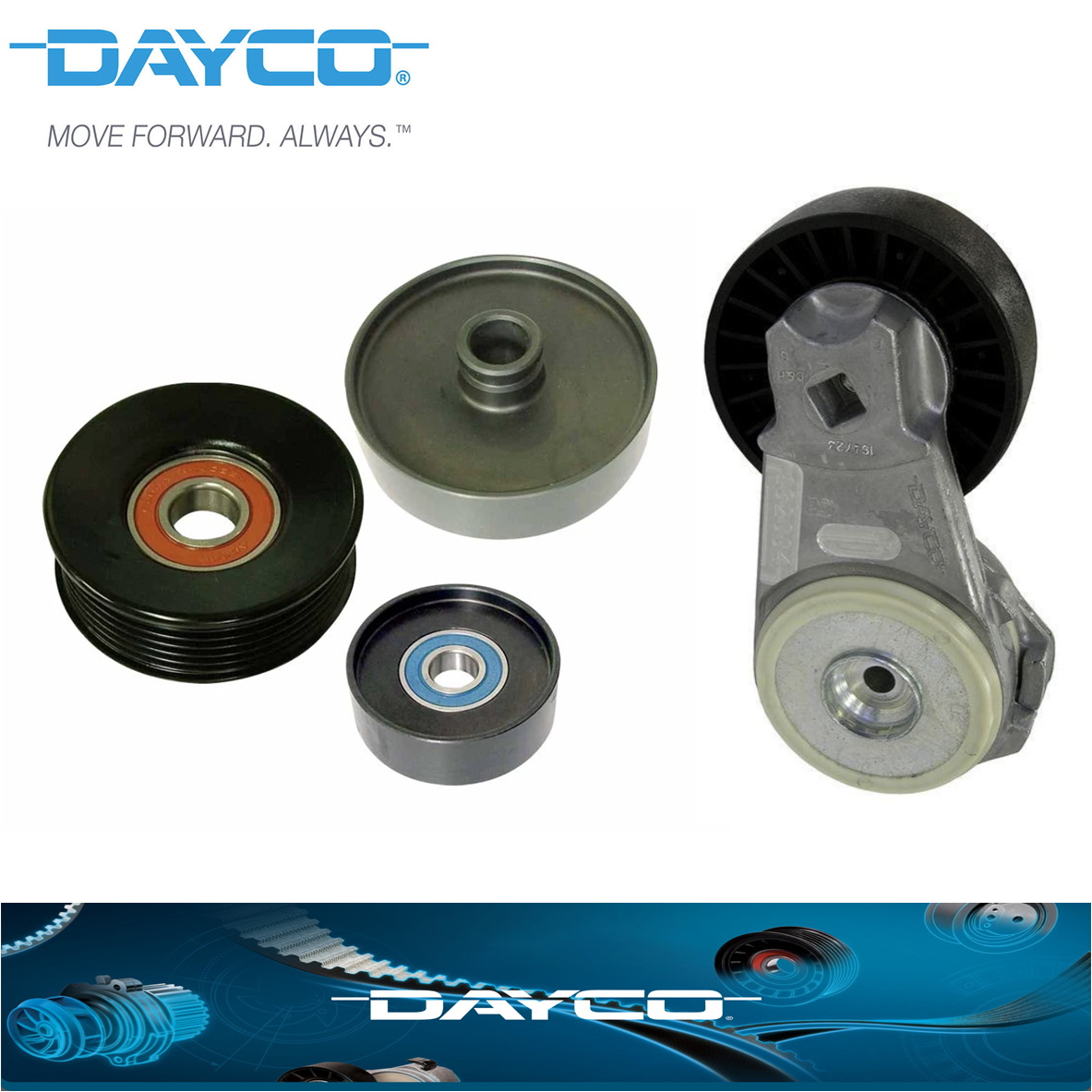 DAYCO Pulley & Tensioner Kit Ford Falcon BA BF FG Territory SX SY SZ BARRA 4.0L