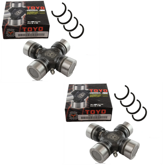 2x TOYO JAPAN Universal Joints For NISSAN NAVARA D40 dCi 2.5L YD25DDTi Turbo
