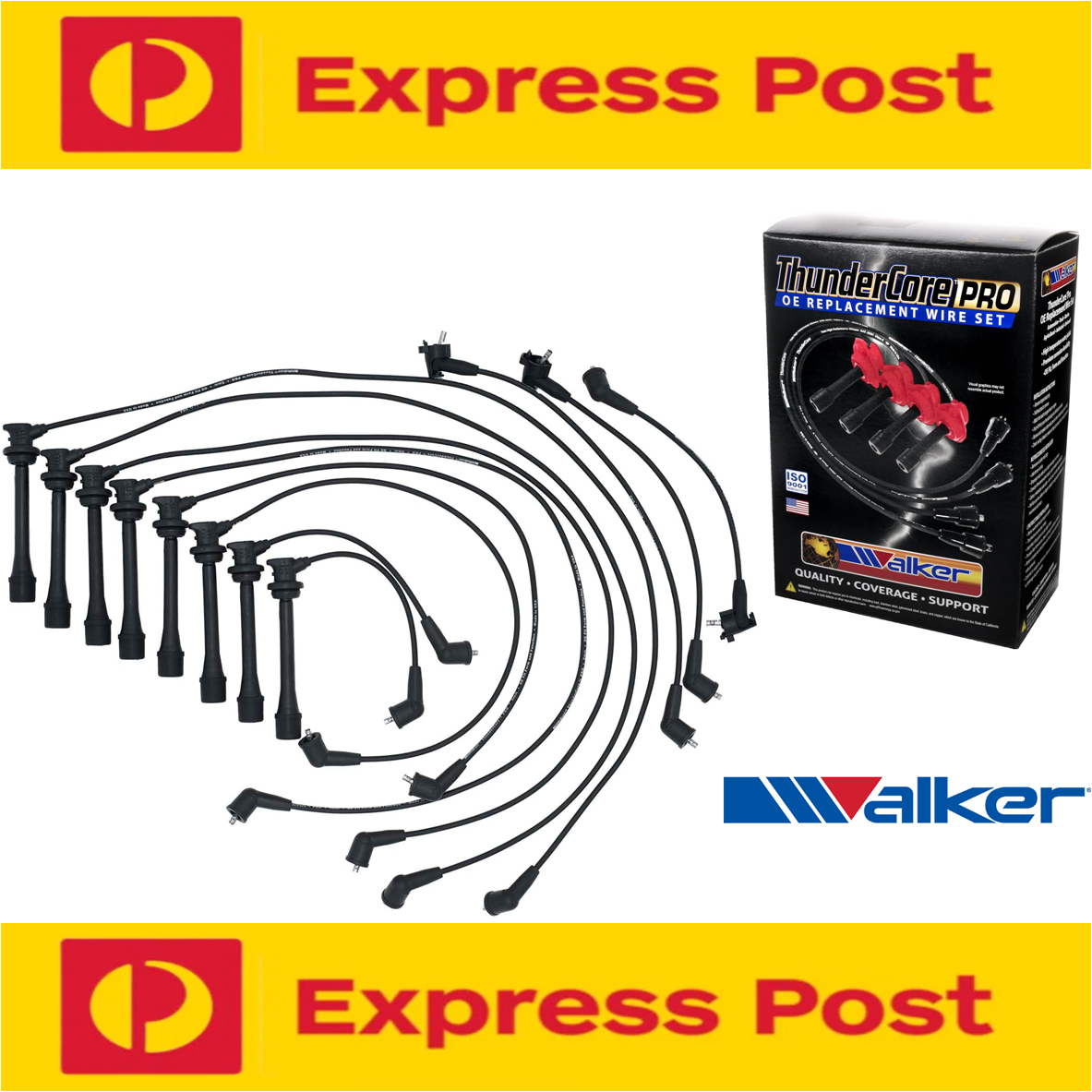 WALKER USA SPARK PLUG LEADS FOR TOYOTA SOARER UZZ30 1UZ-FE LEXUS LS400 1UZFE 4.0
