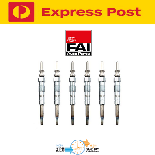 6x FAI UK Glow Plug for Jaguar XJ X351 2010-2020 3.0L Diesel 306DT Engine