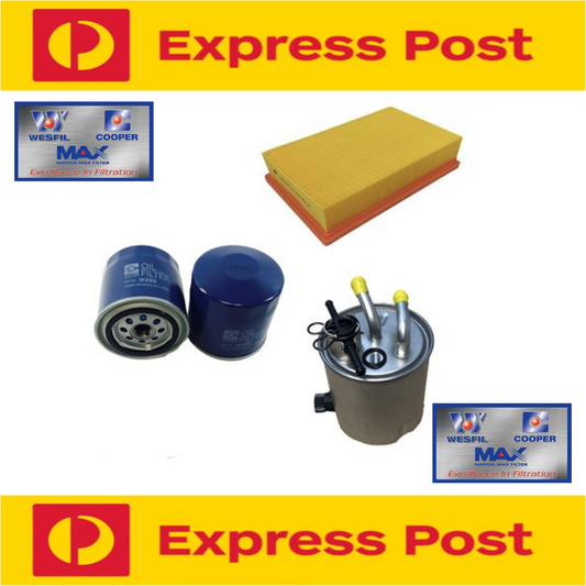 COOPER Nissan Pathfinder R51 YD25DDTI Air Cleaner Oil Diesel Fuel Filter Pack