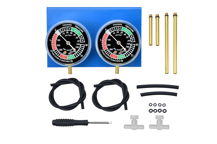 Motorcycle Carburetor Carb Synchronizer Vacuum Balancer Gauge 2 Cylinder Kit