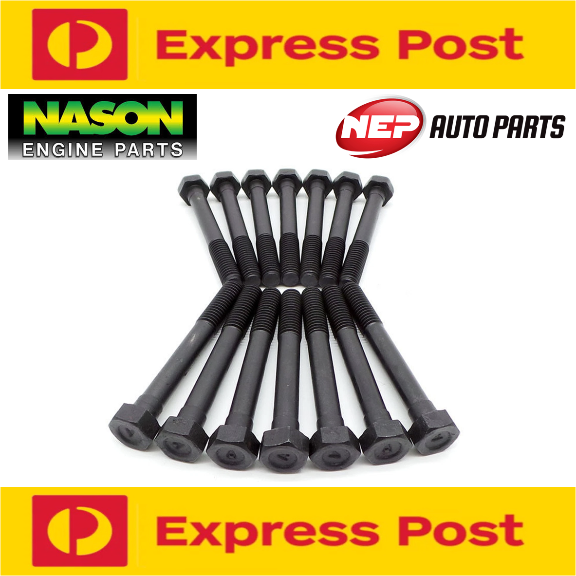 Nason cylinder head bolt set Holden 6 cylinder 173 179 186 202 Red Blue Black