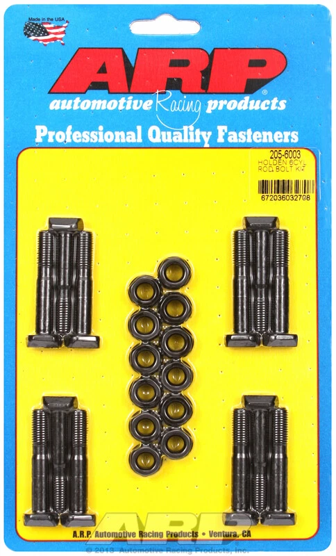 ARP Conrod Bolt Set fits Holden 6cyl 186 202 Red Blue Black With 5/16" Bolt