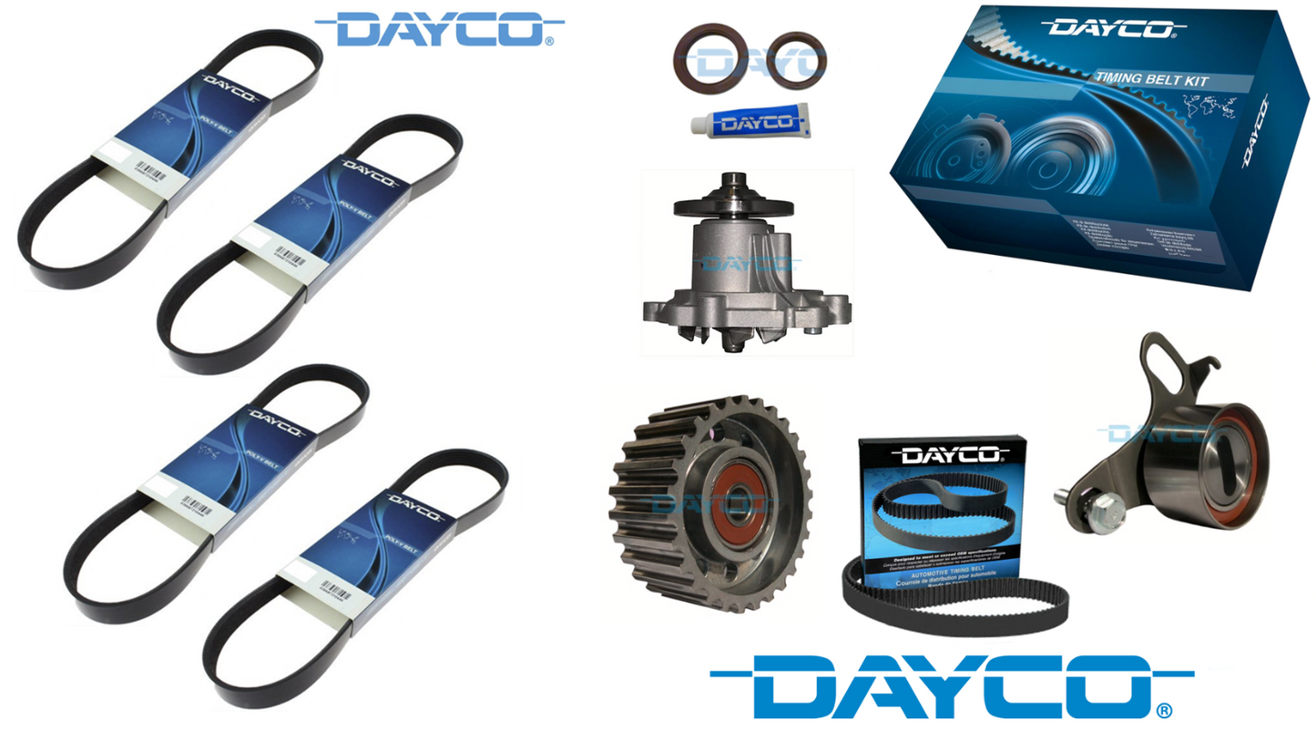 DAYCO Water Pump, Timing + Fan Belt Kit for Hilux LN147 LN167 LN172 5L 5L-E 3.0L