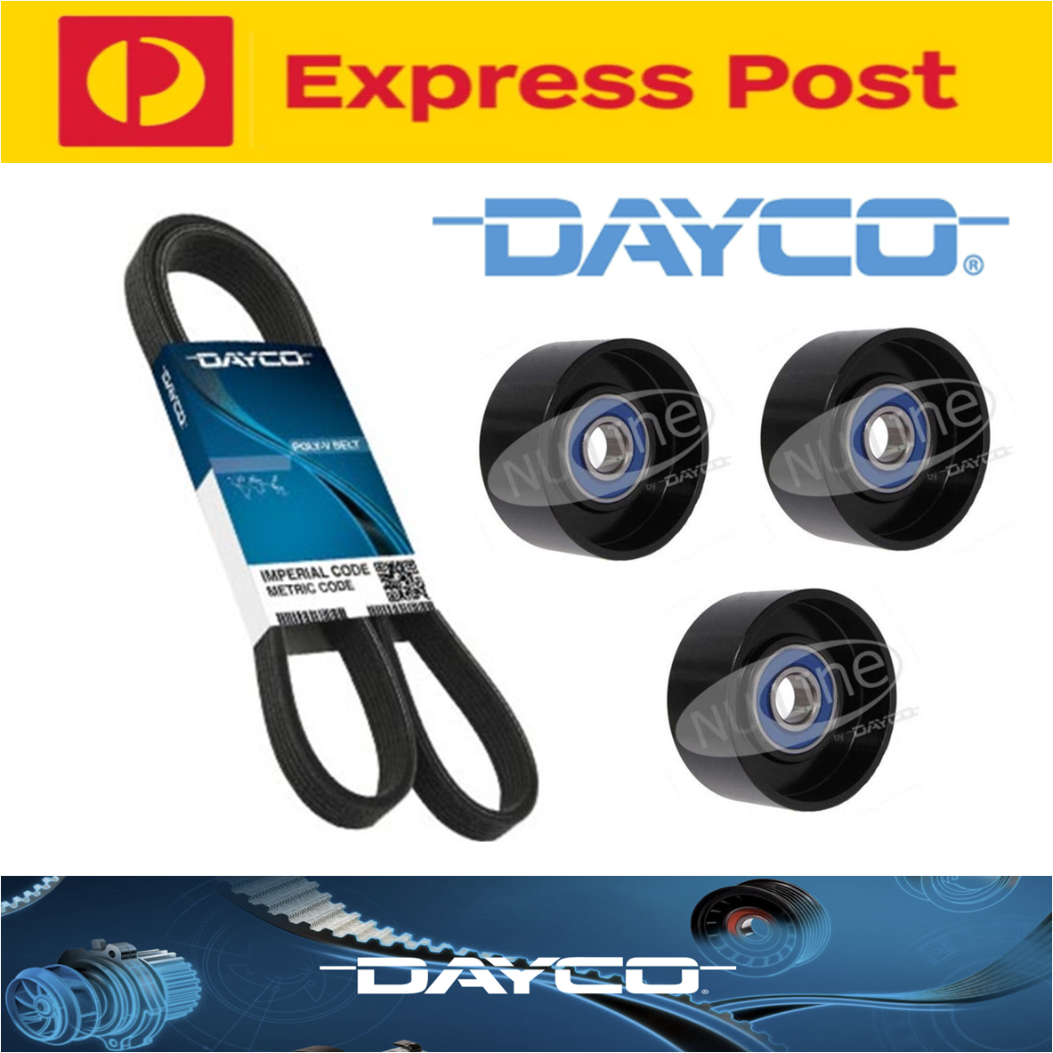Dayco Belt & Pulley Kit for Ford Territory SZ 2.7L 24V DOHC CRD 276DT 2011-2016