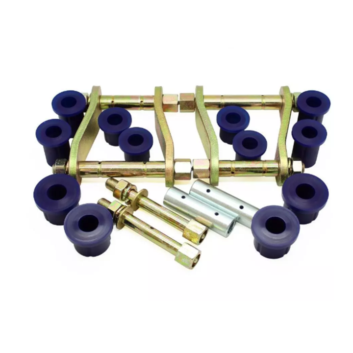 SUPER PRO Greaseable Spring Shackle & Bushes suit 05-15 N70 KUN26 Hilux SUPERPRO