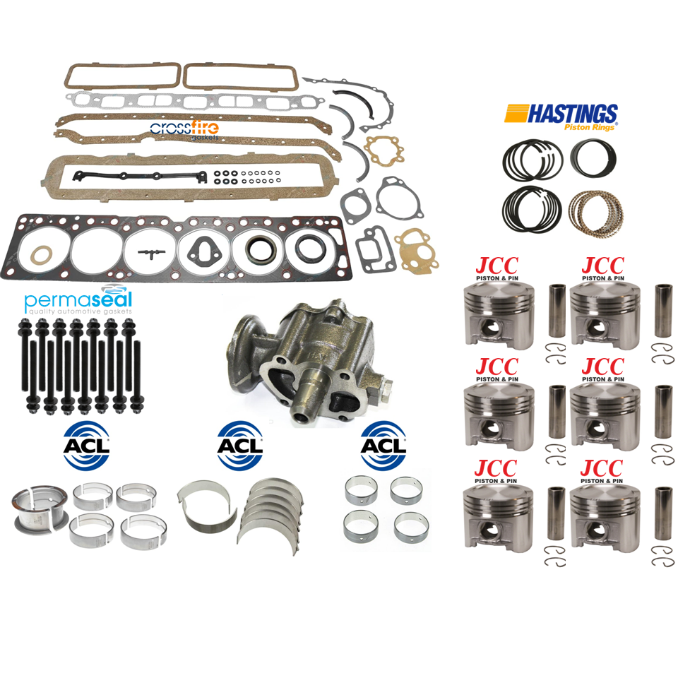 Full Engine Rebuild Kit for Holden HZ HQ HJ HG HT HR 6 CYLINDER 202 RED MOTOR