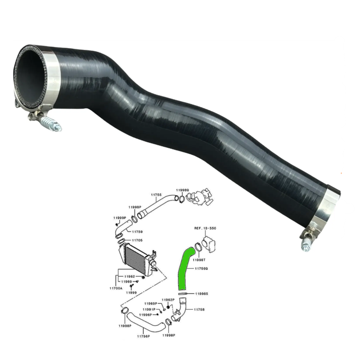 Intercooler Piping Hose for Mitsubishi Triton GL GLX GLX-R MN ML 2.5L 2005-2015