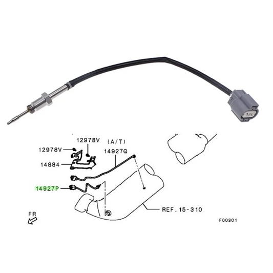 Exhaust Gas Temperature DPF Sensor for Mitsubishi Pajero 4M41 3.2L Diesel PRE DPF NT NW NX NS