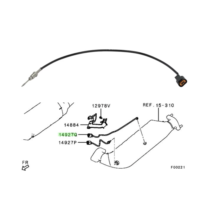 Exhaust Gas Temperature DPF Sensor for Mitsubishi Pajero 4M41 3.2L Diesel MID DPF  NT NW NX NS