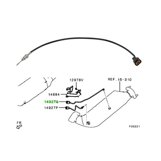 Exhaust Gas Temperature DPF Sensor for Mitsubishi Pajero 4M41 3.2L Diesel MID DPF  NT NW NX NS