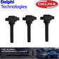 DELPHI 3 Ignition Coils Set for Mitsubishi Mirage 1.2L 3A92 3cyl LA LB 2012-2021