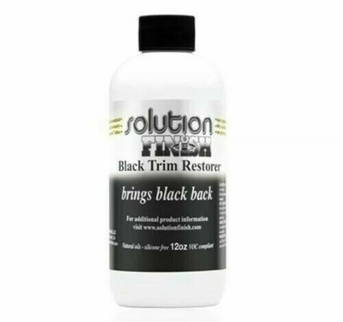 Solution Finish Plastic & Vinyl Restorer 350ml Black 12oz 1 x Free Applicator