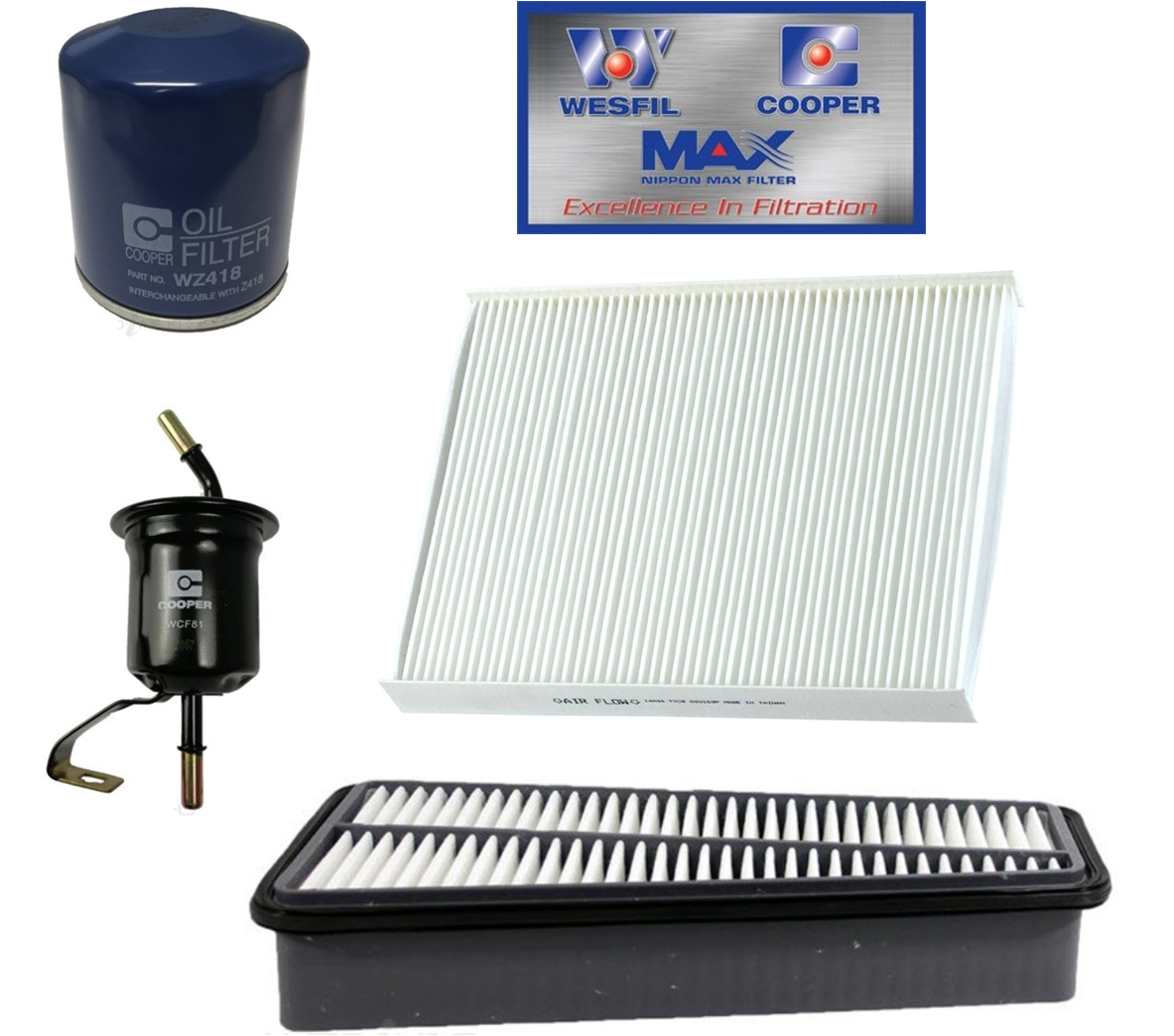 Air Oil Fuel Cabin Filter Service Kit for HILUX GGN15 GGN25 1GRFE 4.0L 05-15