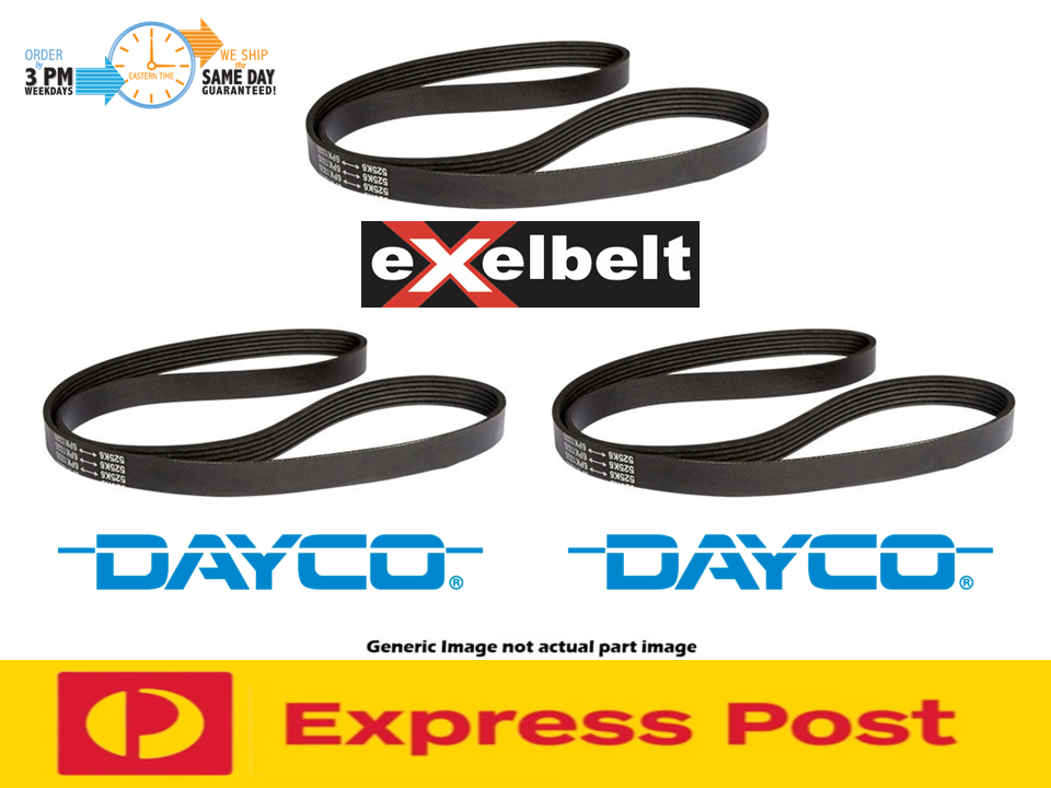 Fan Belt Kit (3) for Mitsubishi MK Triton 3.0L 6G72 10/96-06/06 3.0