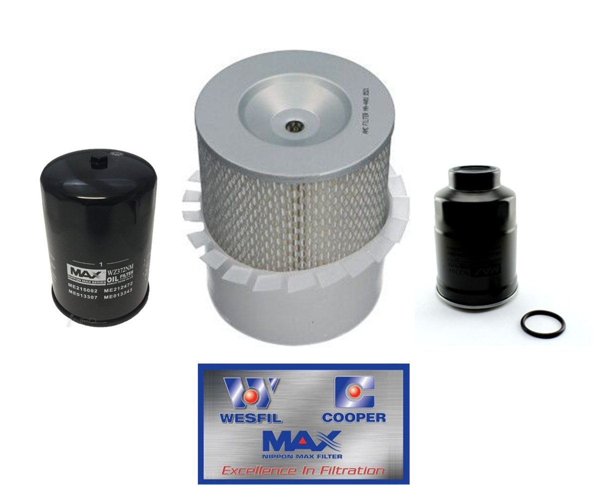 FILTER KIT OIL AIR FUEL MITSUBISHI MK TRITON  4M40 2.8L TURBO DIESEL 10/96   06