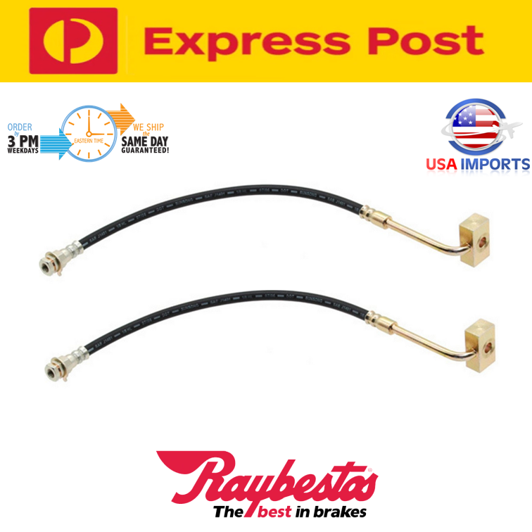 Front Brake Hydraulic Line Hose Set Left & Right for Ford F250 F350 1980-1984