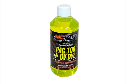 HCPro PAG 100 Oil & UV Dye PREMIUM Compressor Oil & U/V Dye 237ml Auto A/C