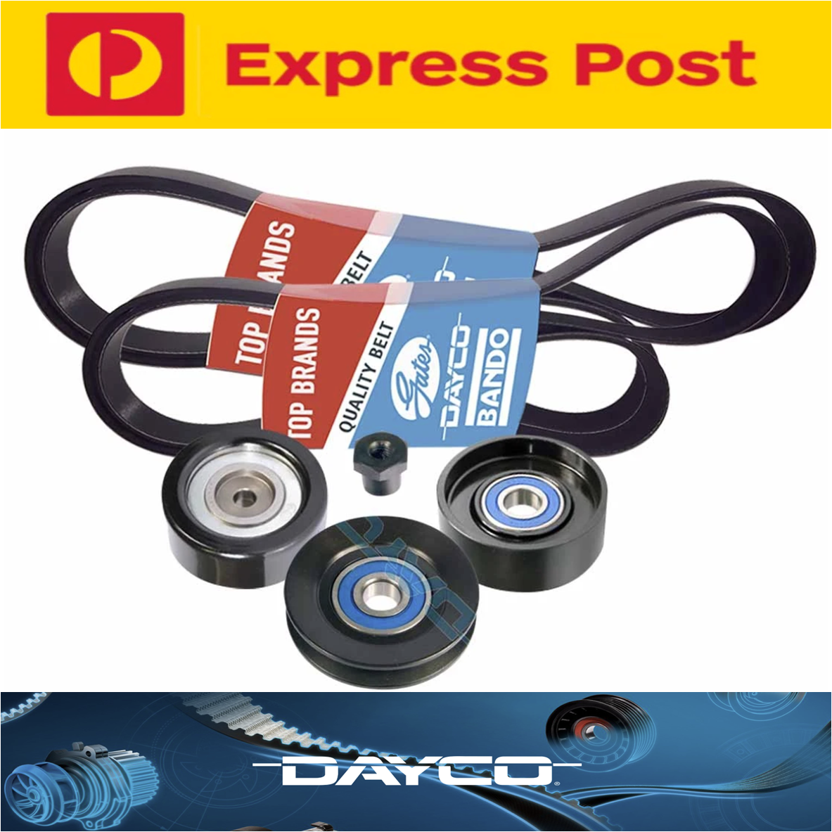 DAYCO AUSTRALIA Belt & Pulley Kit for Mitsubishi Triton MN ML 2.5L 2011 - 2015