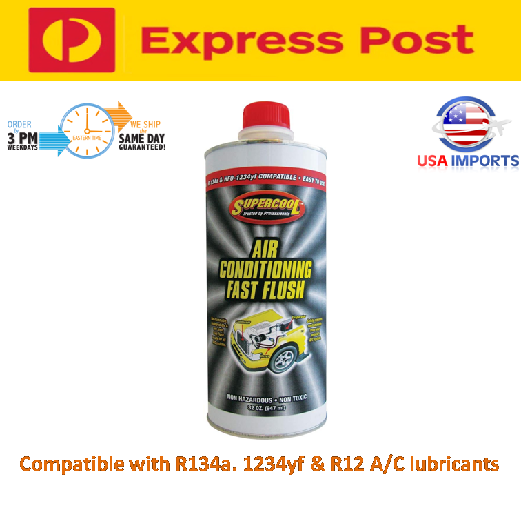 Supercool FFQ QT AC Air Conditioning Fast Flush 32oz 947ml Removes Contaminants