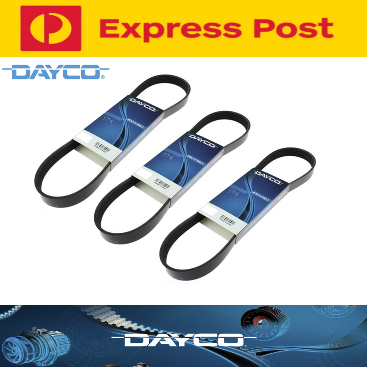 DAYCO A/C & Alternator & P/S Drive Belt Kit for Hyundai Getz TB 1.4L G4EE 05-11