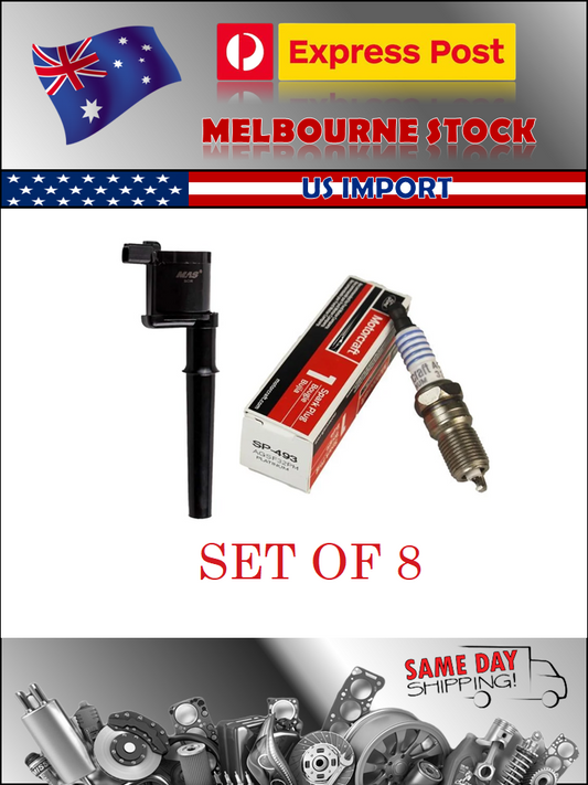 8 Ignition Coil & Spark Plug for Ford Falcon XR8 BA & BF V8 5.4L BOSS 260