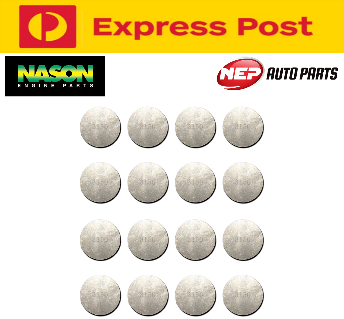 3.05MM VALVE SHIM x16 FOR NISSAN YD25DDTI YD25DDT GA16DE, MAZDA FS-DE FS-ZE BP