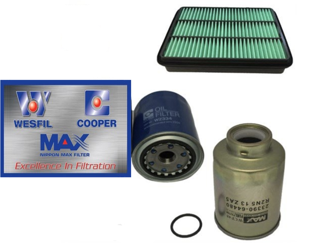 FILTER KIT OIL AIR FUEL for TOYOTA PRADO KZJ120R 1KZ-TE 3L TURBO DIESEL  03-06